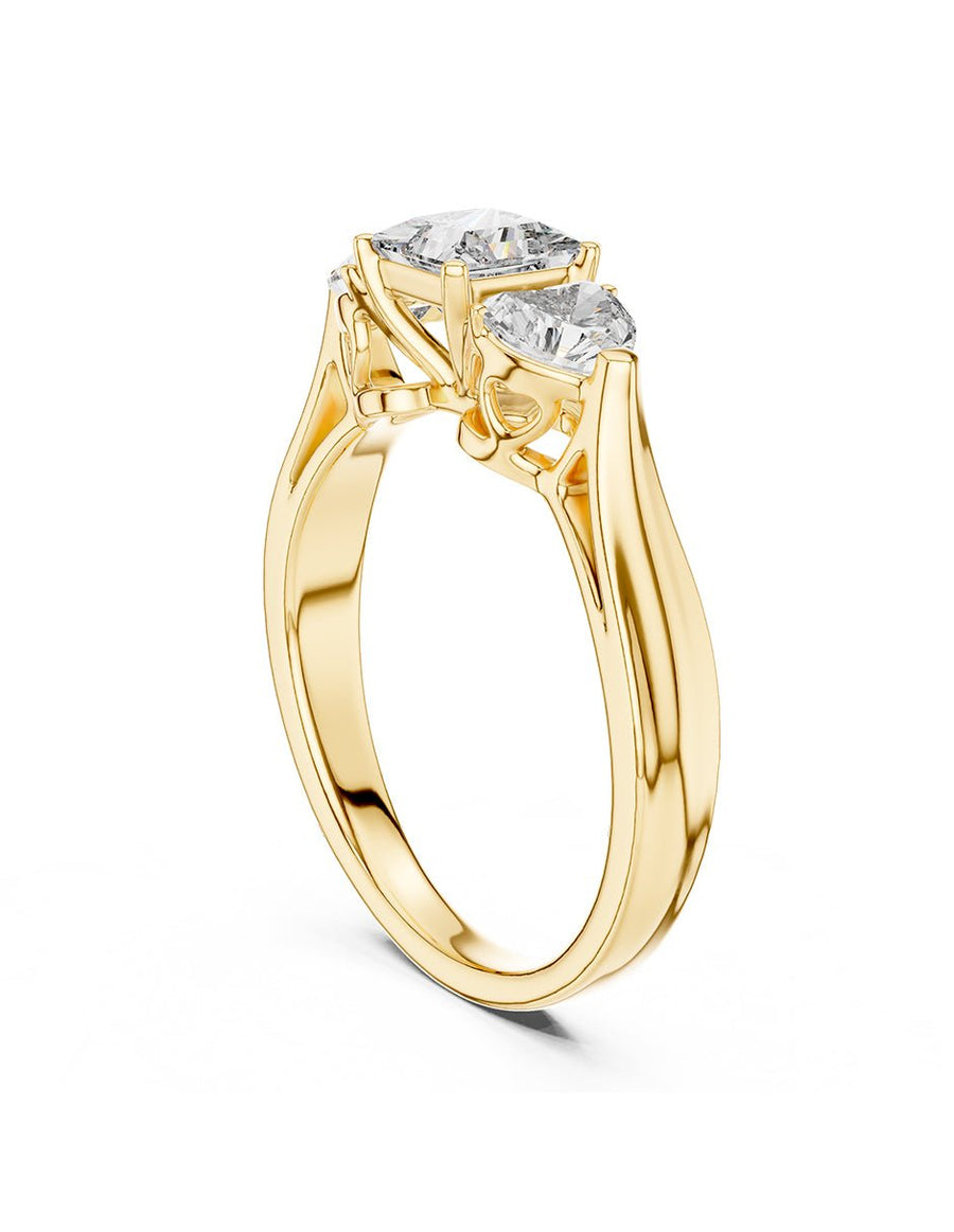 Anillo de compromiso - tres piedras - AMORE510-PR-LG