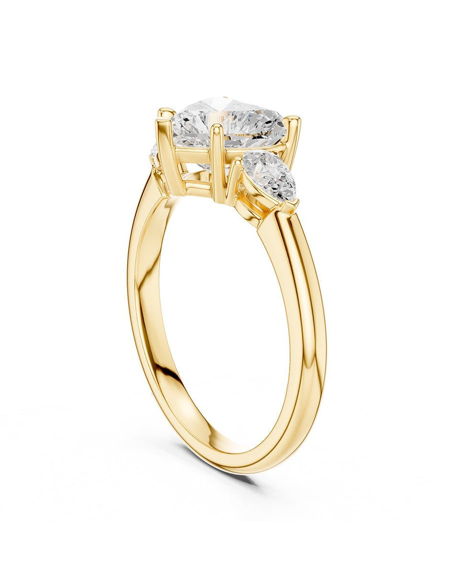 Anillo de compromiso - tres piedras - AMORE514-HE-LG