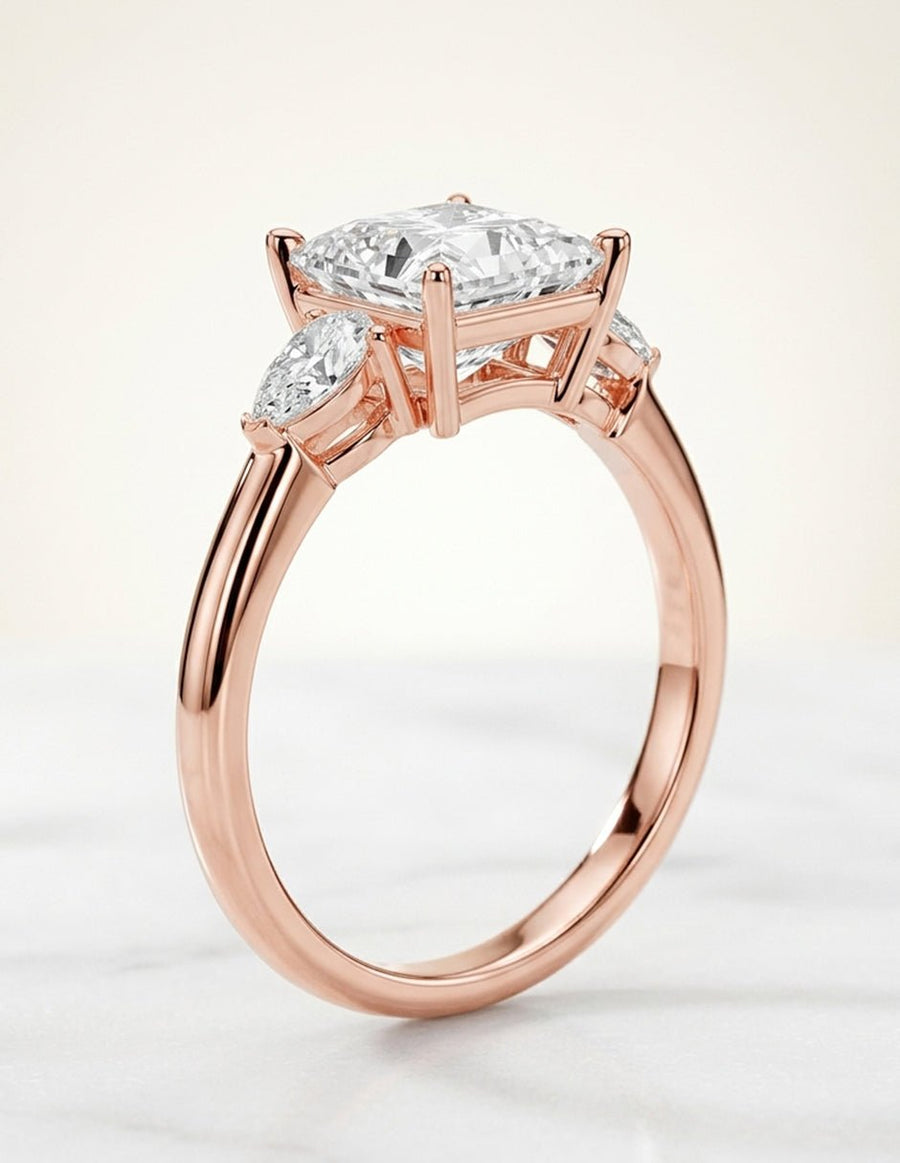 Anillo de compromiso - tres piedras - AMORE514-PR-LG