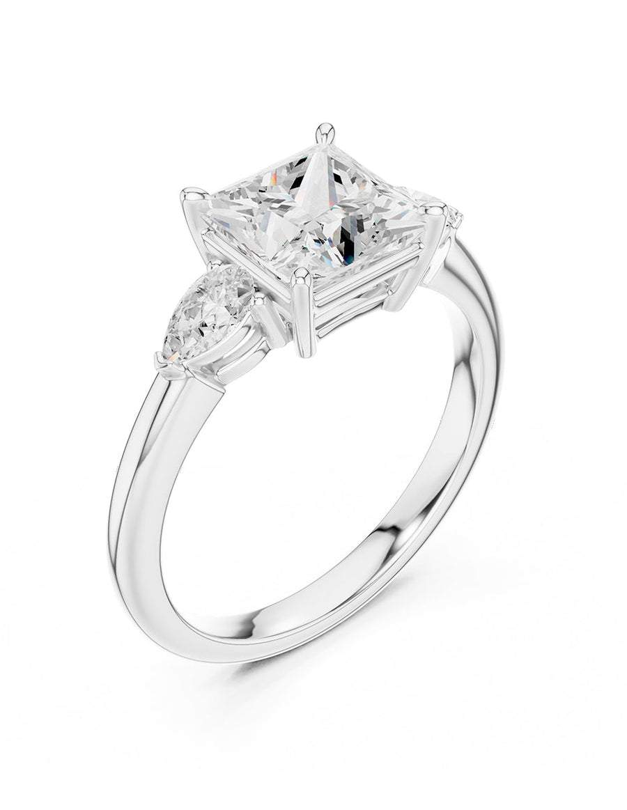 Anillo de compromiso - tres piedras - AMORE514-PR-LG