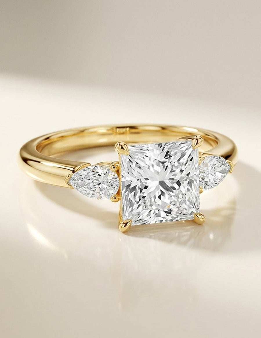 Anillo de compromiso - tres piedras - AMORE514-PR-LG