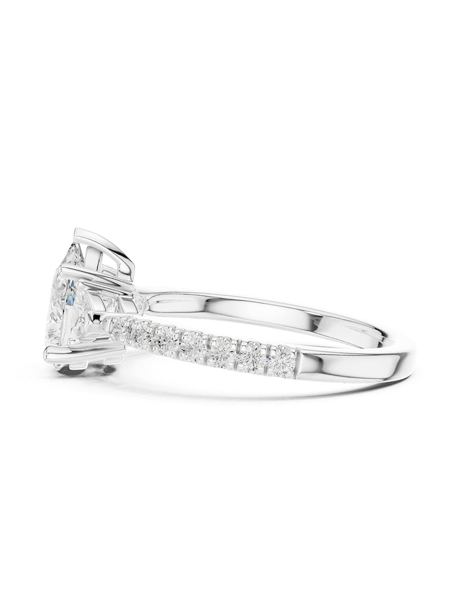 Anillo de compromiso - tres piedras - AMORE515-PE-LG