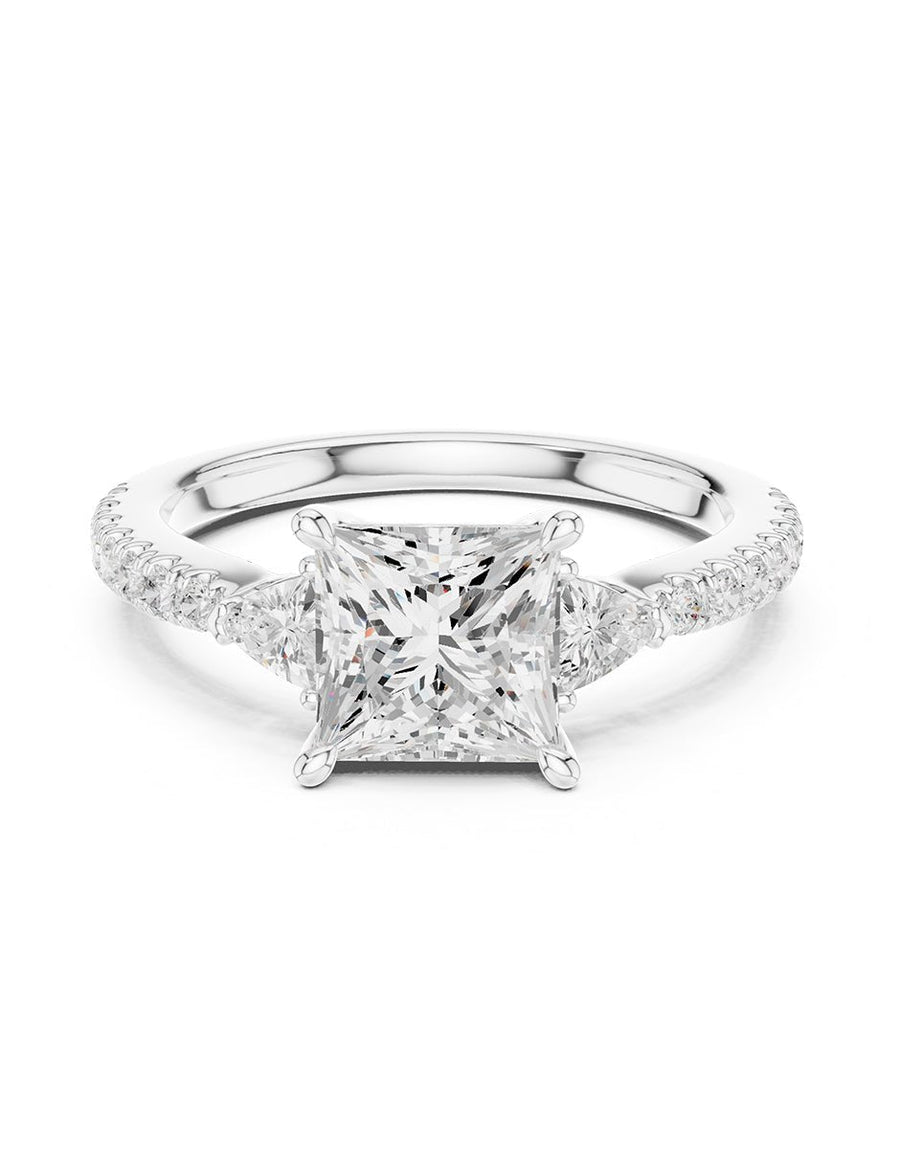 Anillo de compromiso - tres piedras - AMORE515-PR-LG
