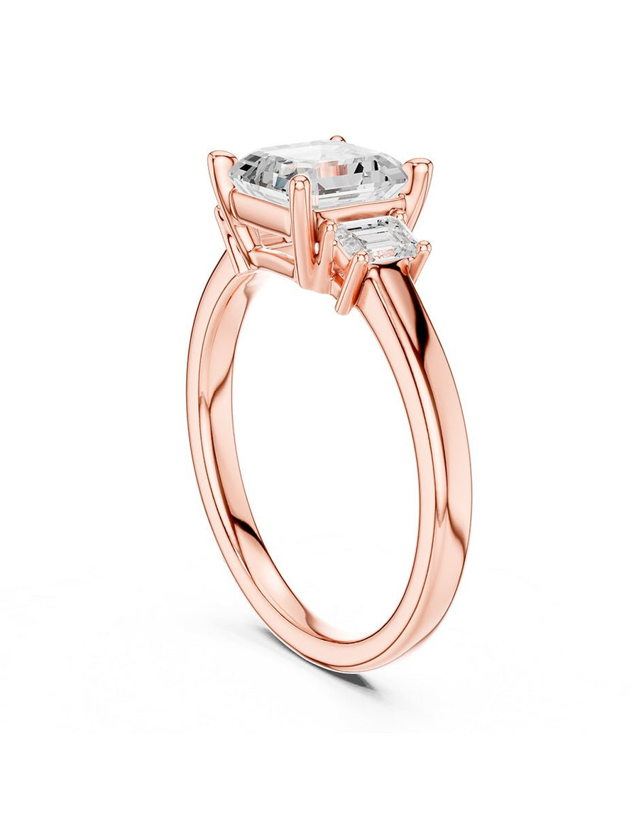 Anillo de compromiso - tres piedras - AMORE516-AS-LG