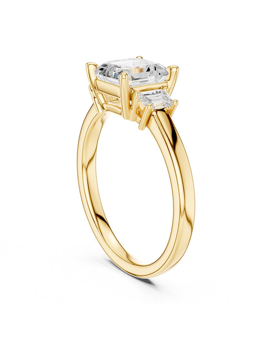 Anillo de compromiso - tres piedras - AMORE516-AS-LG