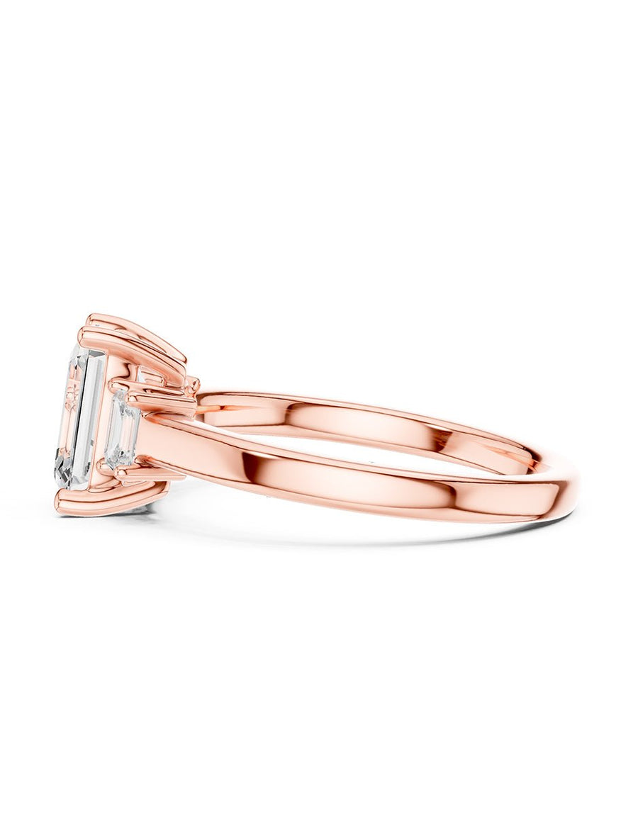 Anillo de compromiso - tres piedras - AMORE516-EM-LG