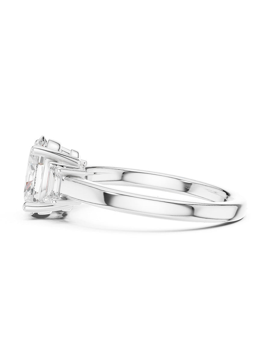 Anillo de compromiso - tres piedras - AMORE516-OV-LG