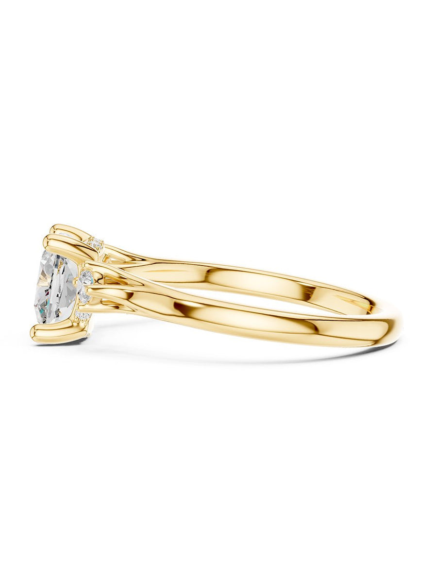 Anillo de compromiso - tres piedras - AMORE518-CU-LG