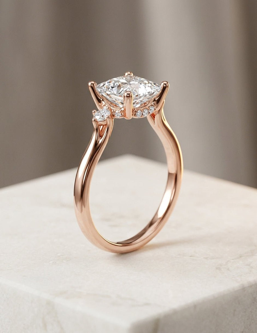 Anillo de compromiso - tres piedras - AMORE518-PR-LG