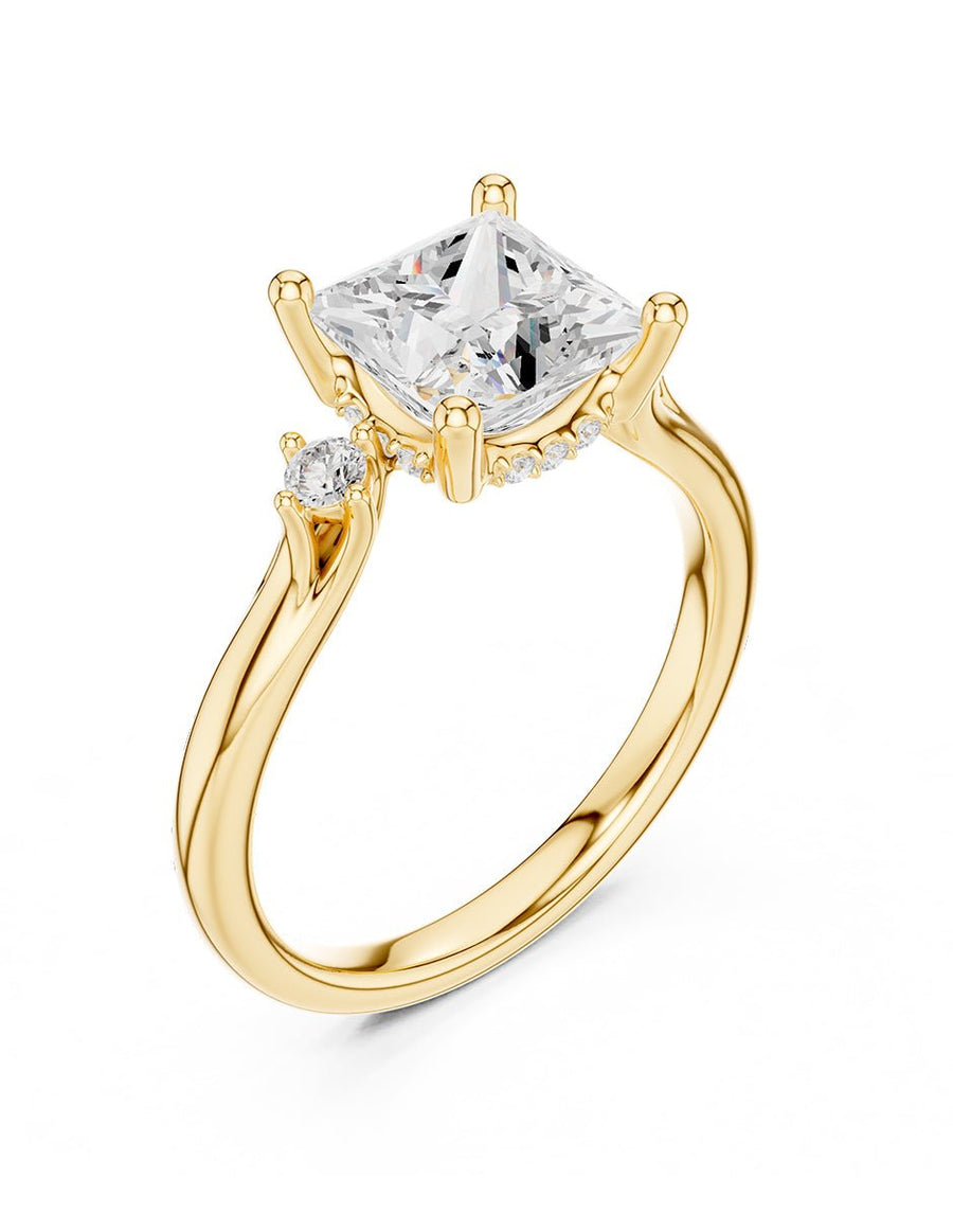 Anillo de compromiso - tres piedras - AMORE518-PR-LG