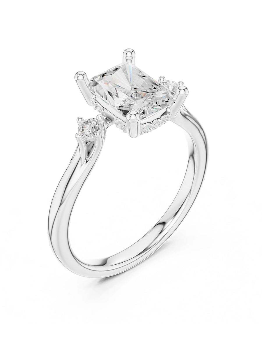 Anillo de compromiso - tres piedras - AMORE518-RA-LG