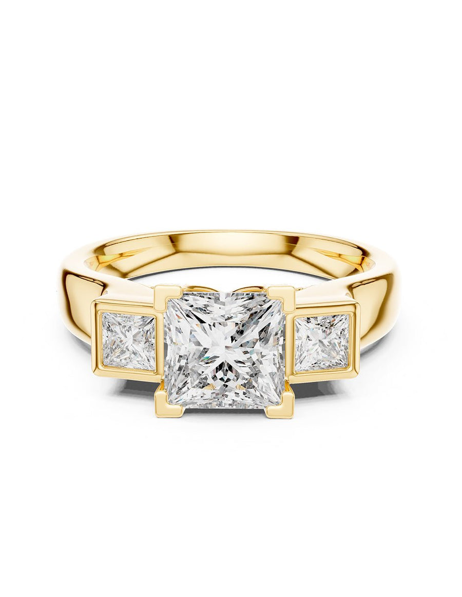 Anillo de compromiso - tres piedras - AMORE519-PR-LG