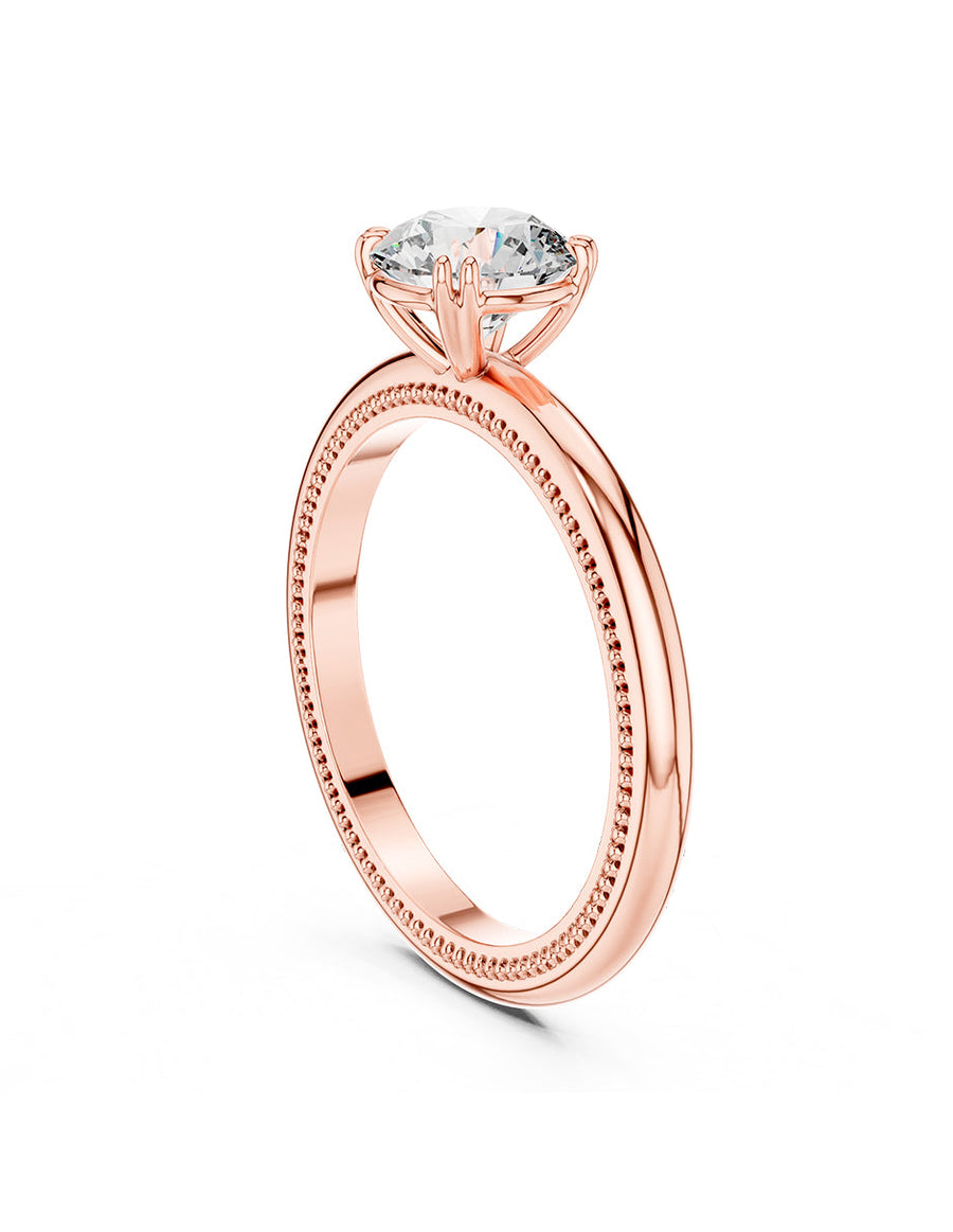 Anillo de Compromiso - solitario - AMORE52-RD-CZ