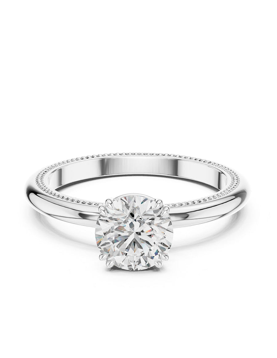 Anillo de Compromiso - solitario - AMORE52-RD-CZ