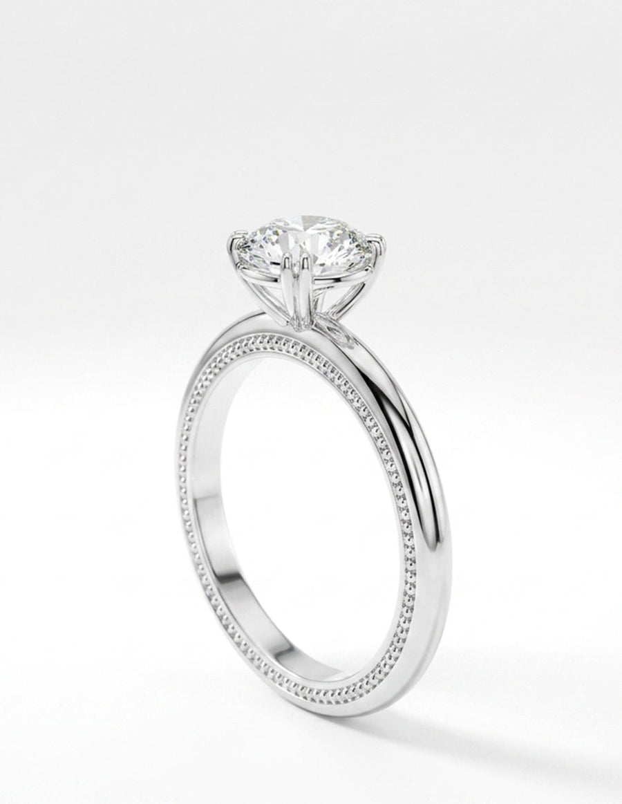 Anillo de Compromiso - solitario - AMORE52-RD-CZ