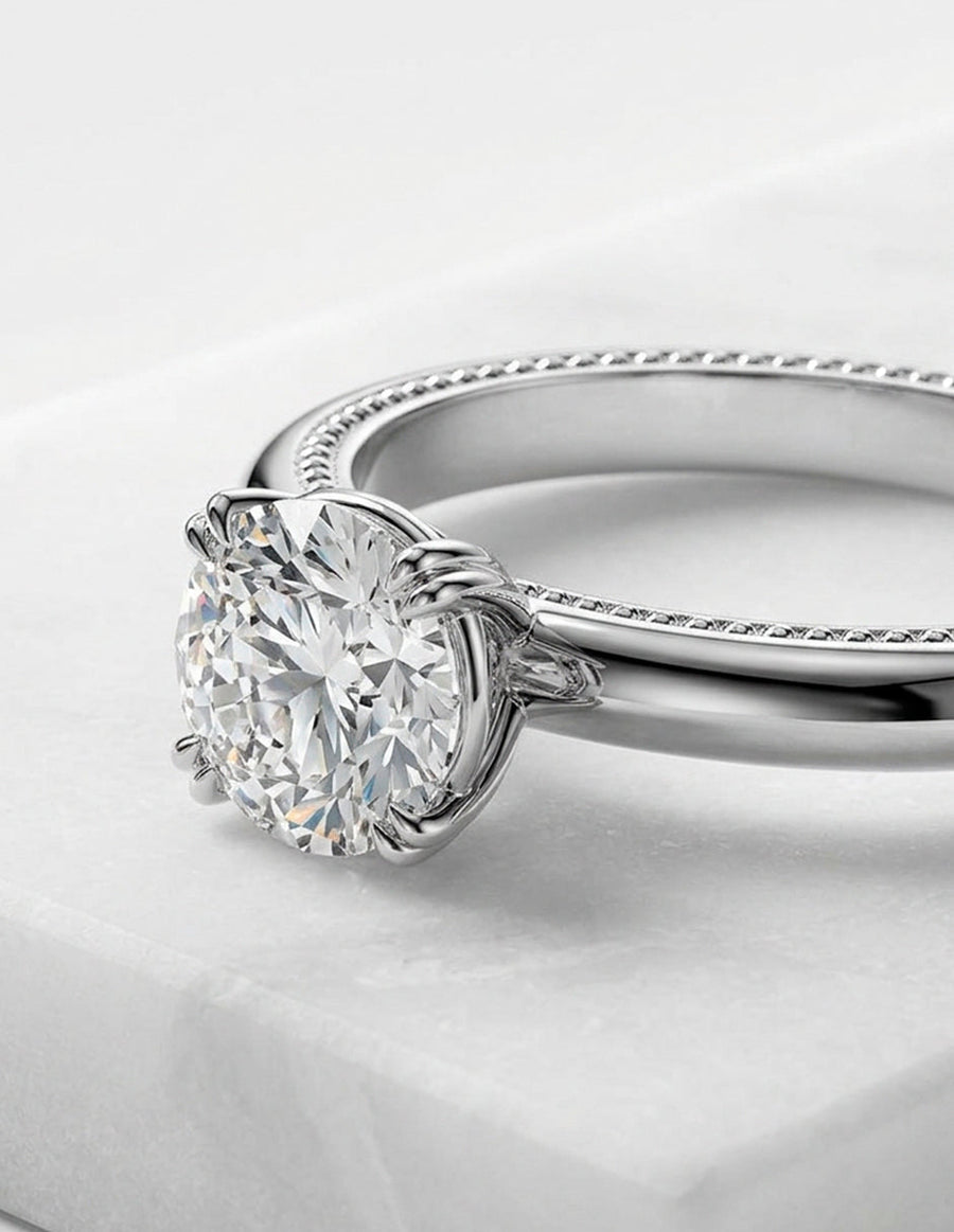 Anillo de Compromiso - solitario - AMORE52-RD-CZ
