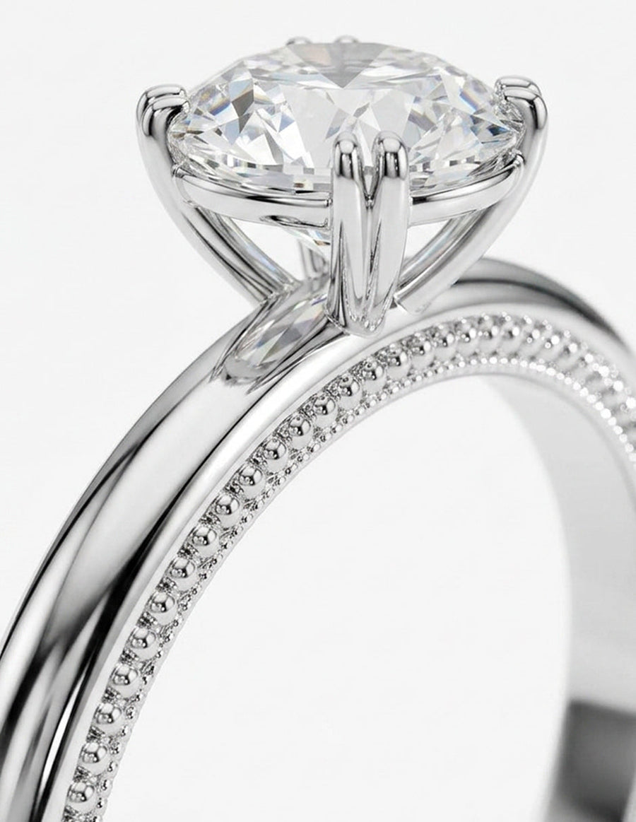 Anillo de Compromiso - solitario - AMORE52-RD-CZ