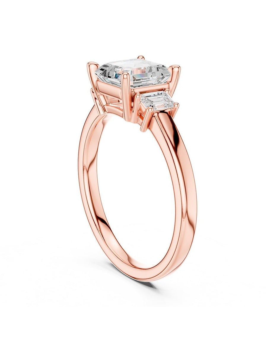 Anillo de compromiso - tres piedras - AMORE521-AS-LG
