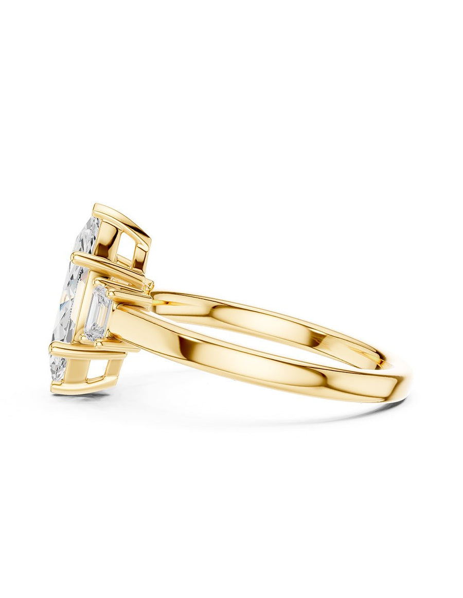 Anillo de compromiso - tres piedras - AMORE521-MQ-LG