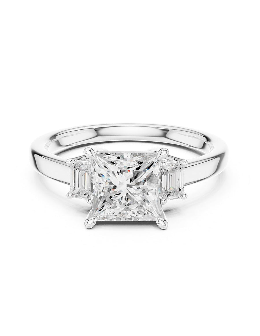Anillo de compromiso - tres piedras - AMORE521-PR-LG