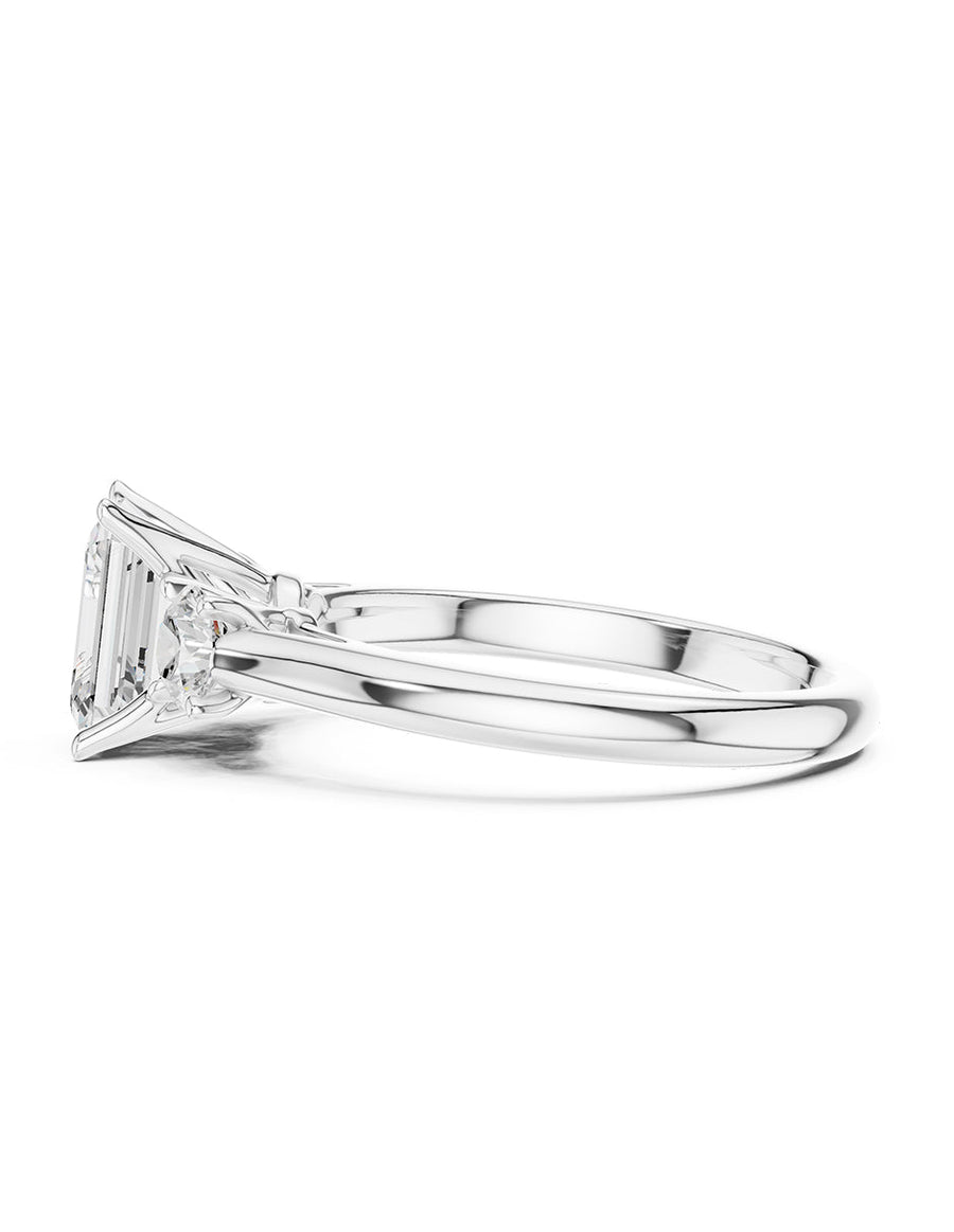 Anillo de compromiso - tres piedras - AMORE522-EM-LG