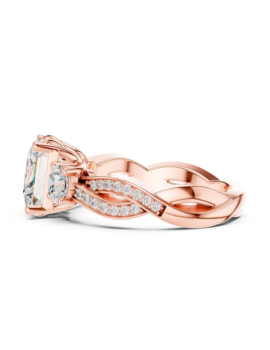 Anillo de compromiso - tres piedras - AMORE524-PR-LG
