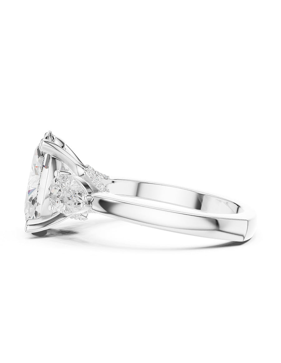 Anillo de compromiso - tres piedras - AMORE525-OV-LG