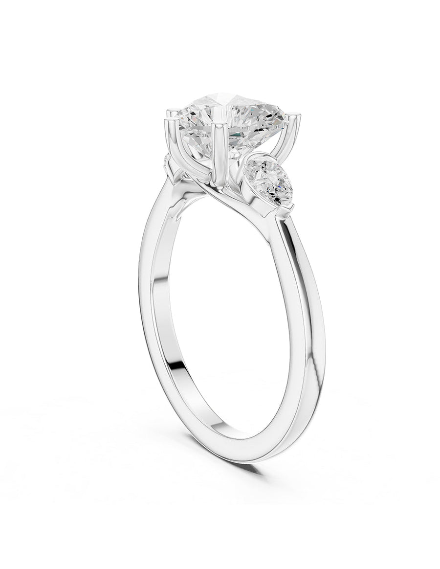 Anillo de compromiso - tres piedras - AMORE526-HE-LG