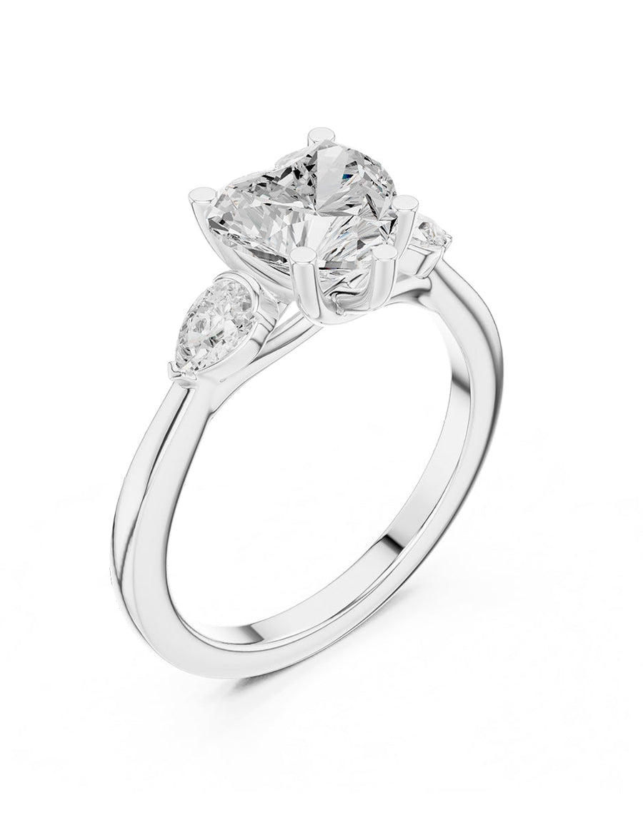 Anillo de compromiso - tres piedras - AMORE526-HE-LG