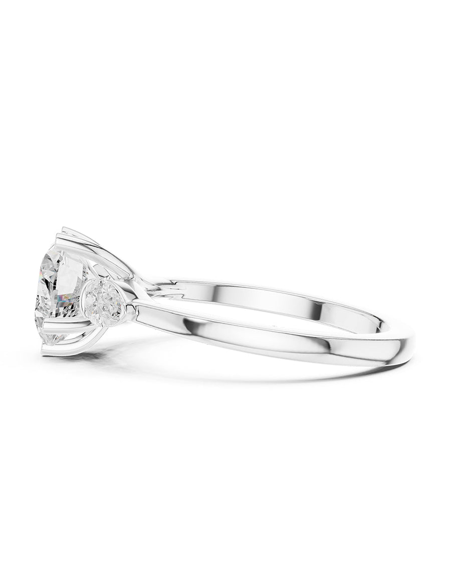 Anillo de compromiso - tres piedras - AMORE526-HE-LG