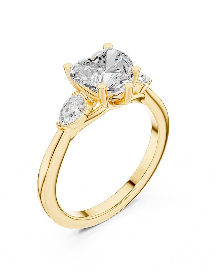 Anillo de compromiso - tres piedras - AMORE526-HE-LG