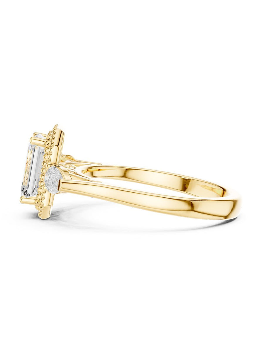 Anillo de compromiso - tres piedras - AMORE529-EM-LG