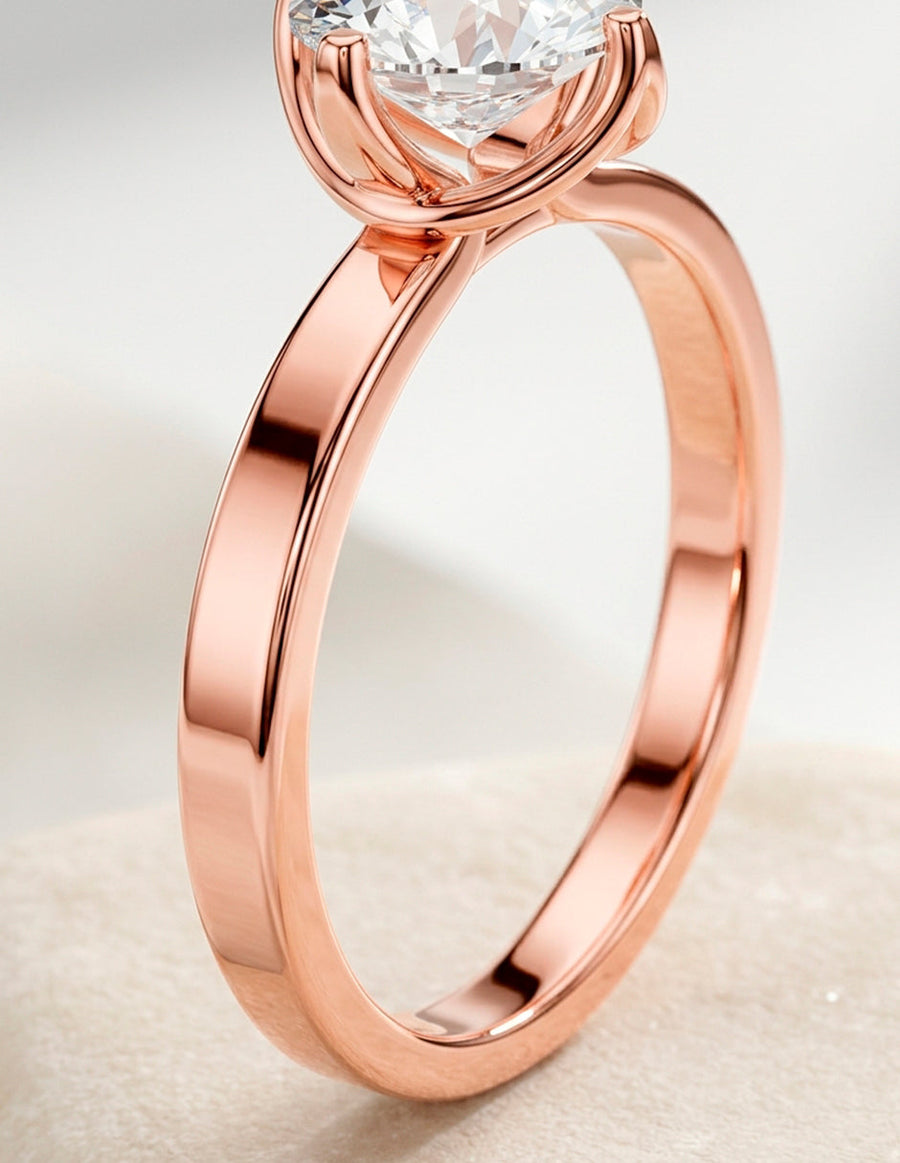 Anillo de Compromiso - solitario - AMORE53-RD-CZ