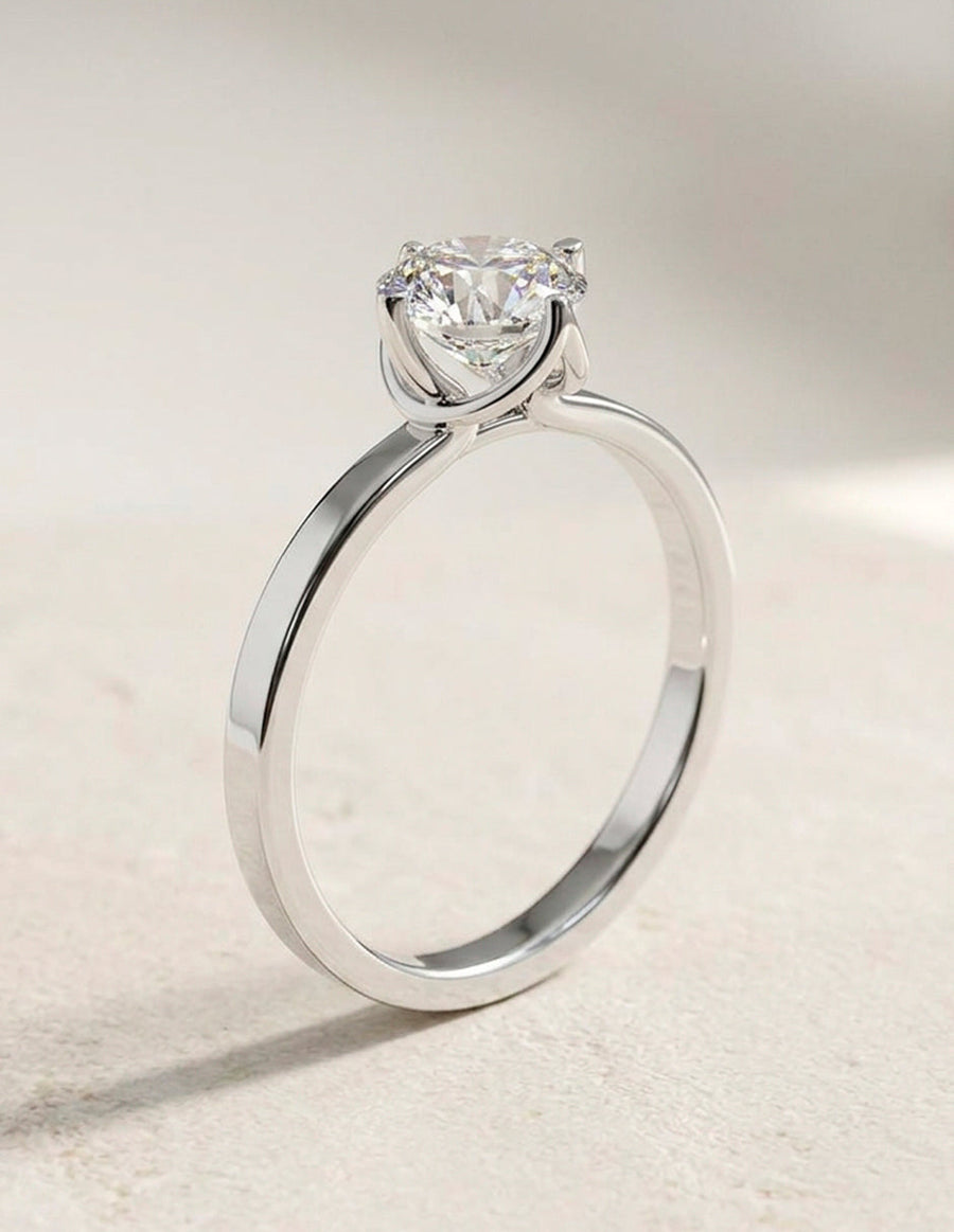 Anillo de Compromiso - solitario - AMORE53-RD-CZ