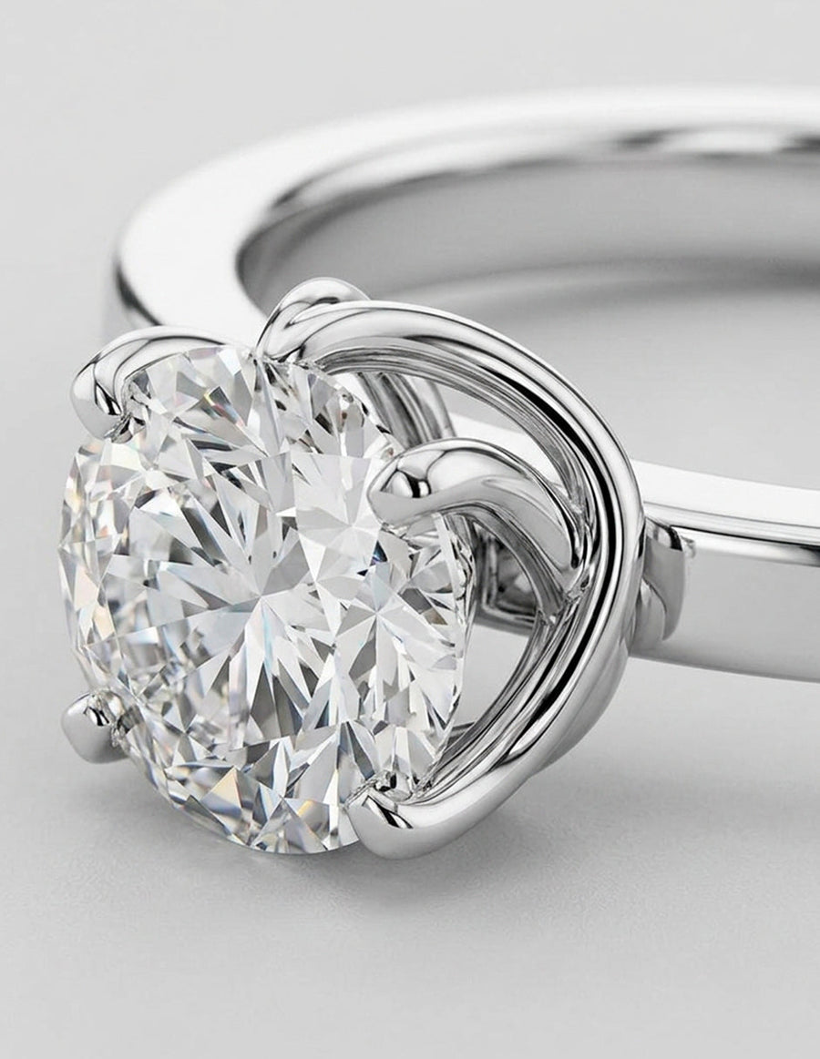 Anillo de Compromiso - solitario - AMORE53-RD-CZ