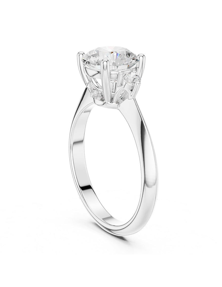Anillo de compromiso - tres piedras - AMORE532-RD-LG