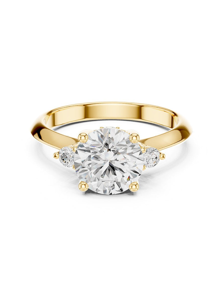 Anillo de compromiso - tres piedras - AMORE532-RD-LG