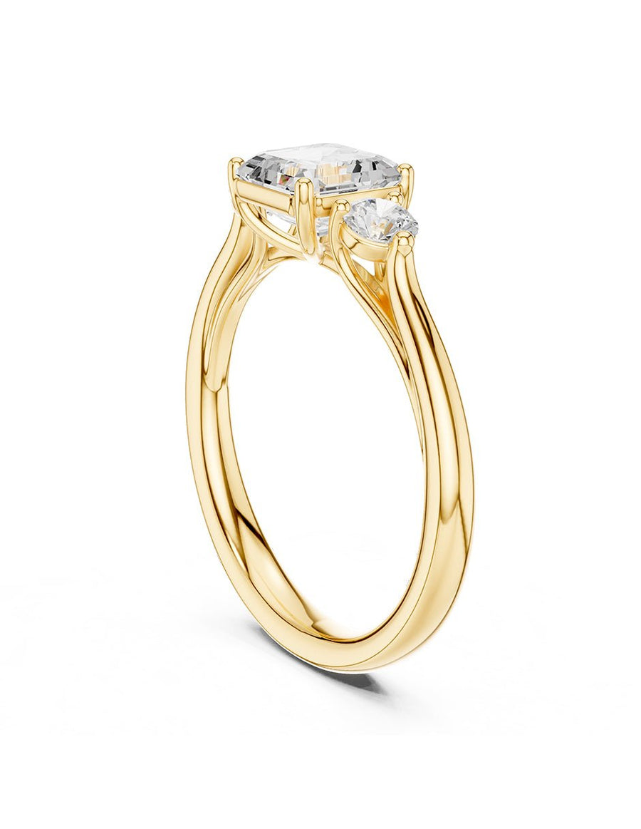 Anillo de compromiso - tres piedras - AMORE533-AS-LG