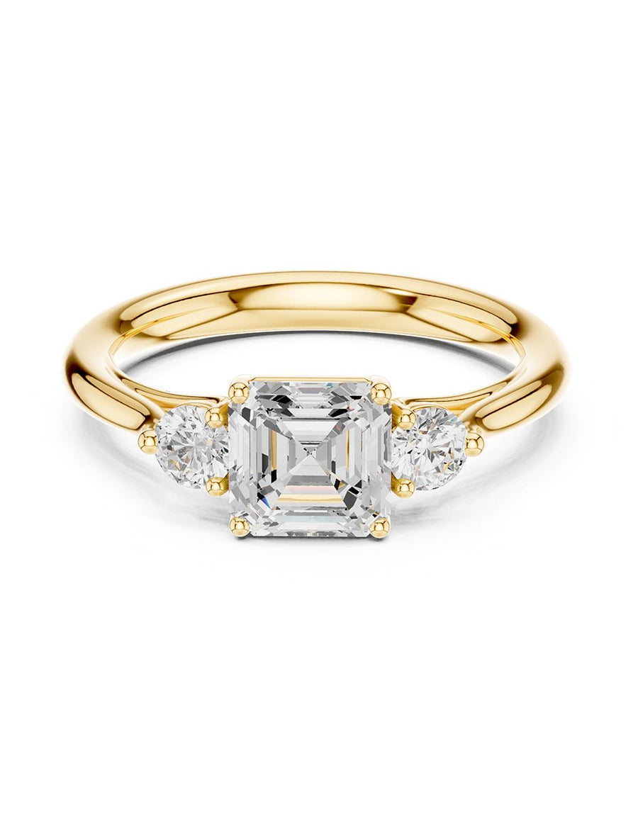 Anillo de compromiso - tres piedras - AMORE533-AS-LG