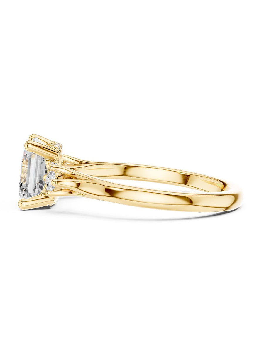 Anillo de compromiso - tres piedras - AMORE534-AS-LG