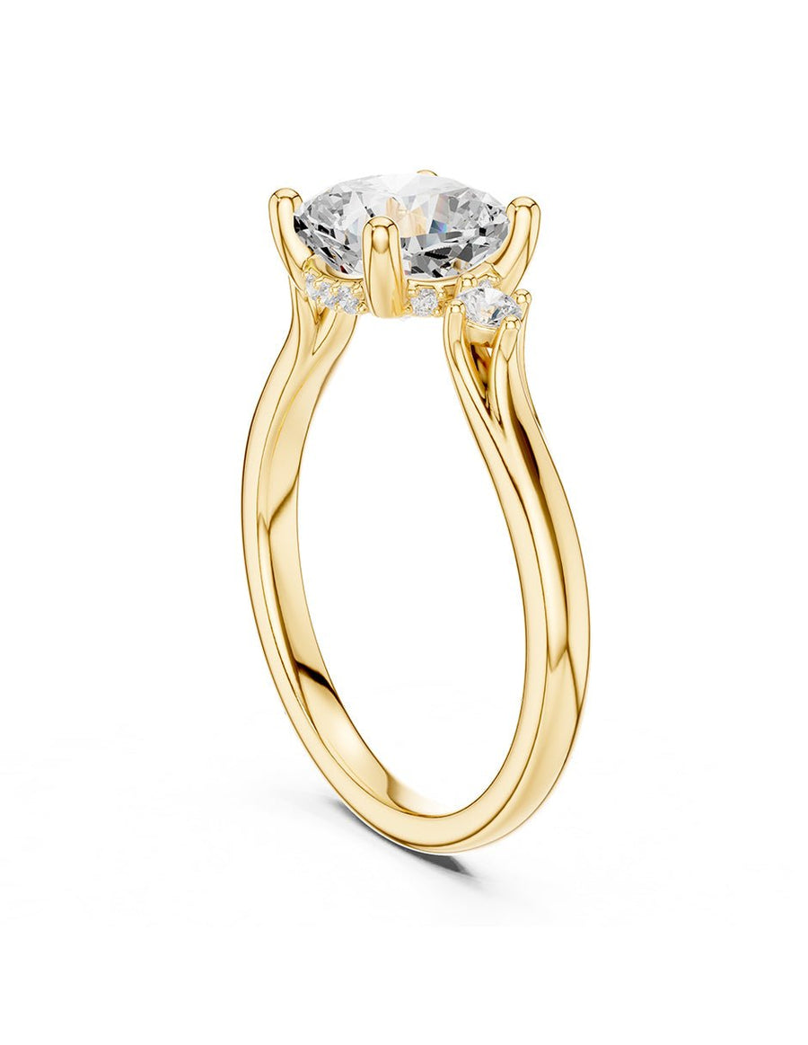 Anillo de compromiso - tres piedras - AMORE534-CU-LG