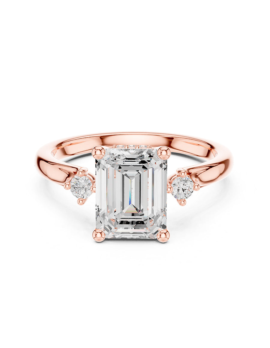 Montura para personalizar - tres piedras - AMORE534-EM