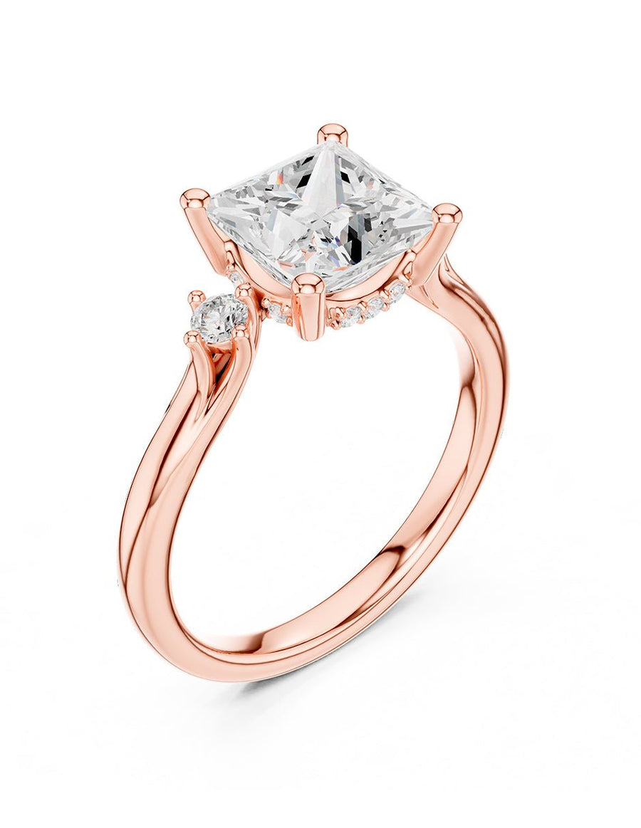 Anillo de compromiso - tres piedras - AMORE534-PR-LG