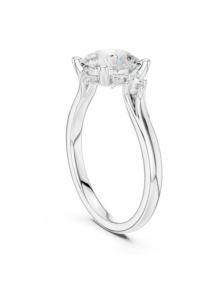 Anillo de compromiso - tres piedras - AMORE534-RD-LG