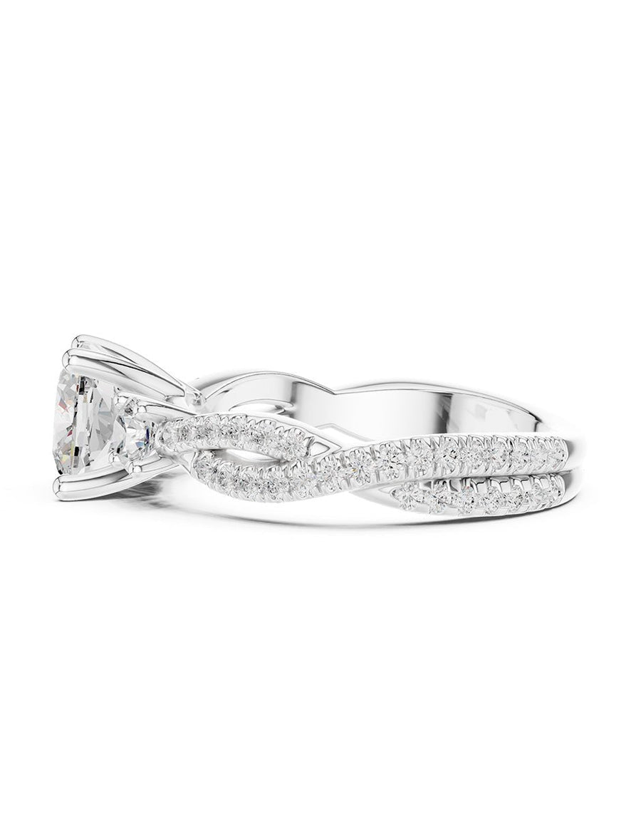 Anillo de compromiso - tres piedras - AMORE535-CU-LG
