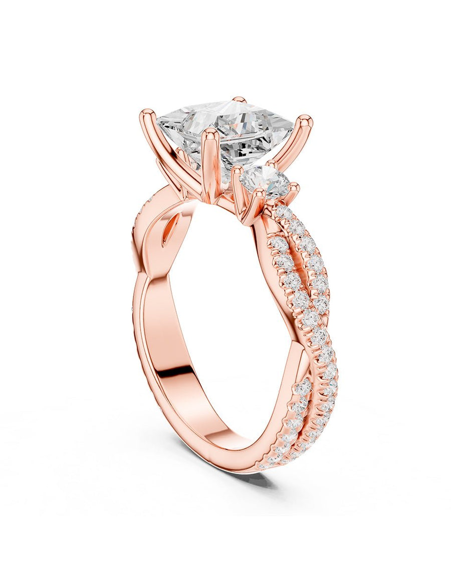 Anillo de compromiso - tres piedras - AMORE535-PR-LG