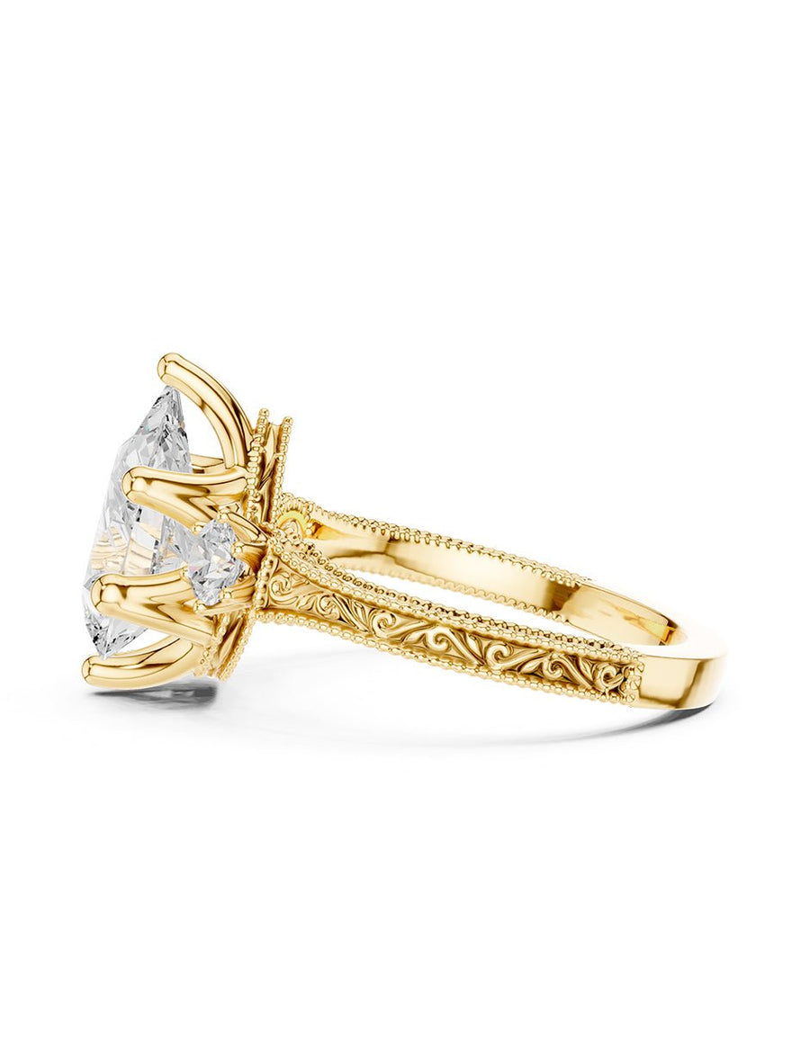 Anillo de compromiso - tres piedras - AMORE536-PE-LG