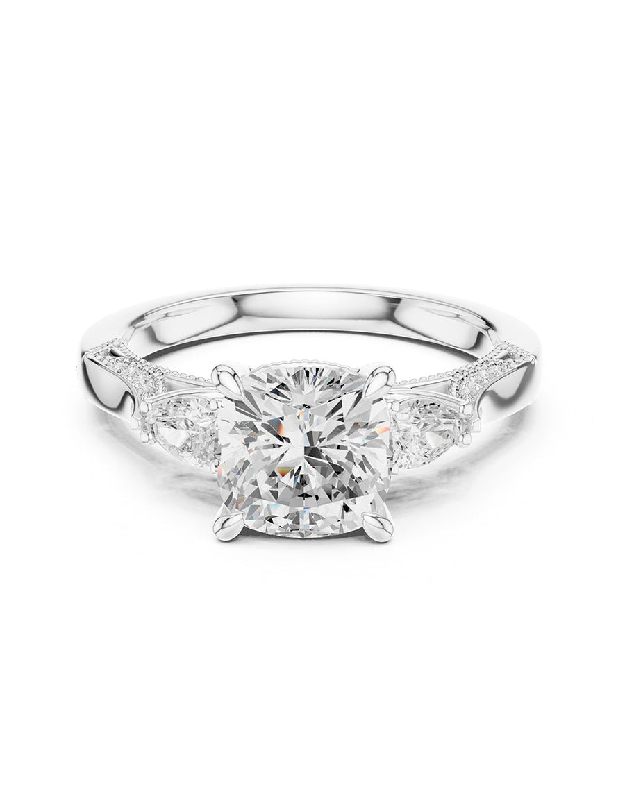 Anillo de compromiso - tres piedras - AMORE537-CU-LG