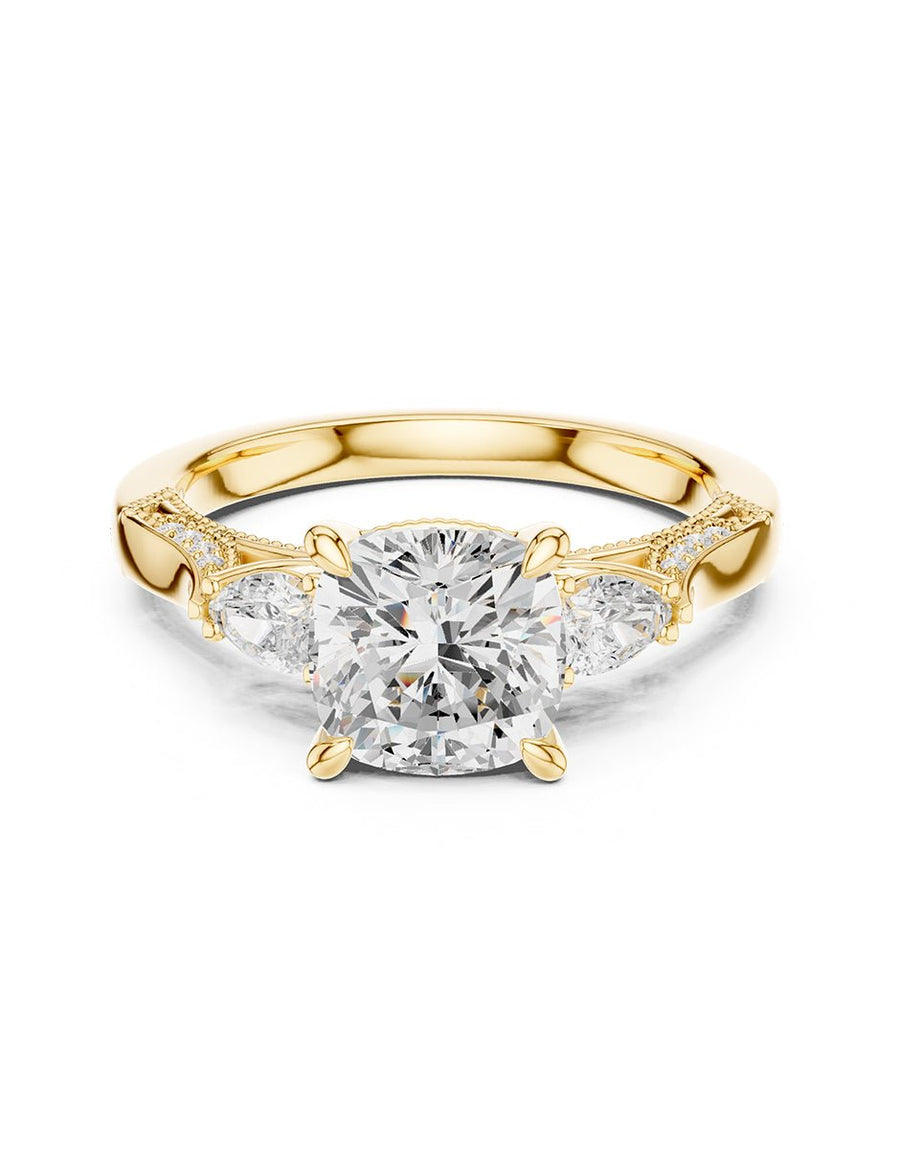Anillo de compromiso - tres piedras - AMORE537-CU-LG