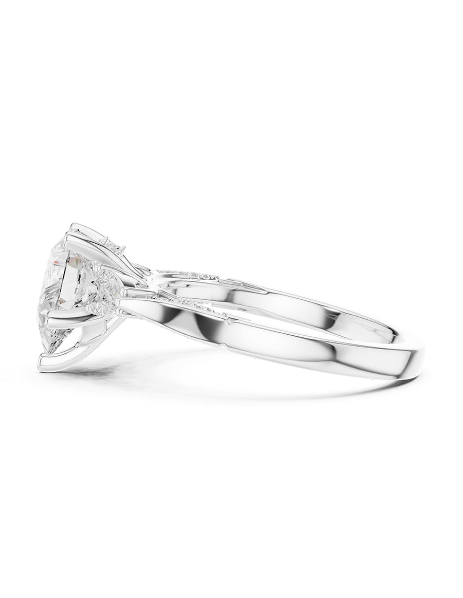 Anillo de compromiso - tres piedras - AMORE537-PE-LG